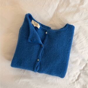 Sezane Gaspard Cardigan - Azure Blue Size Medium
